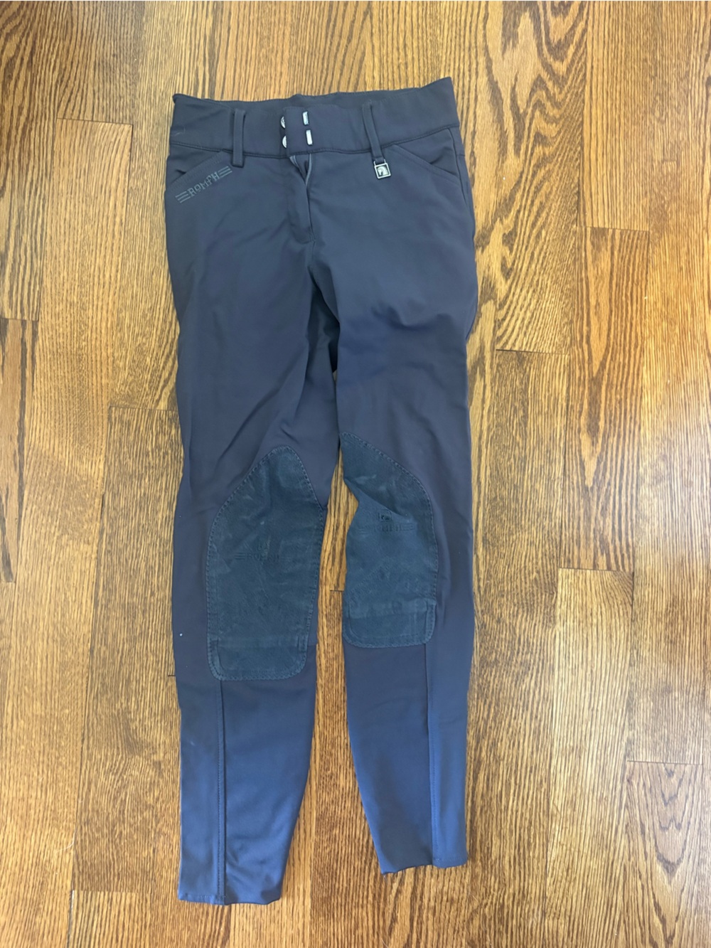 Romfh Dark Navy Equestrian Breeches with Knee Patches